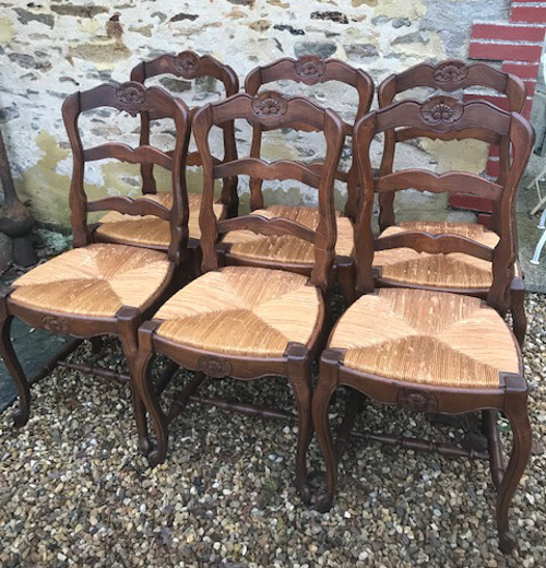 old french set o 6 chairs